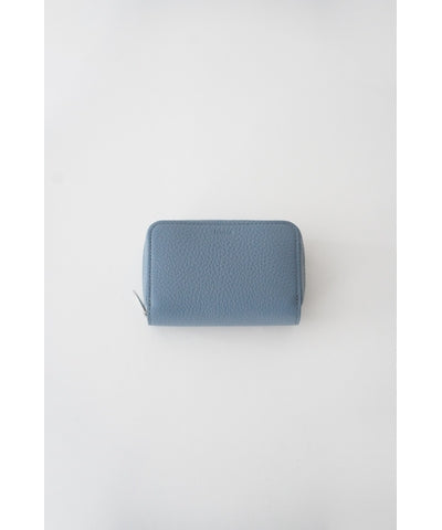 Mini Zip Wallet – Grain Blue-Grey