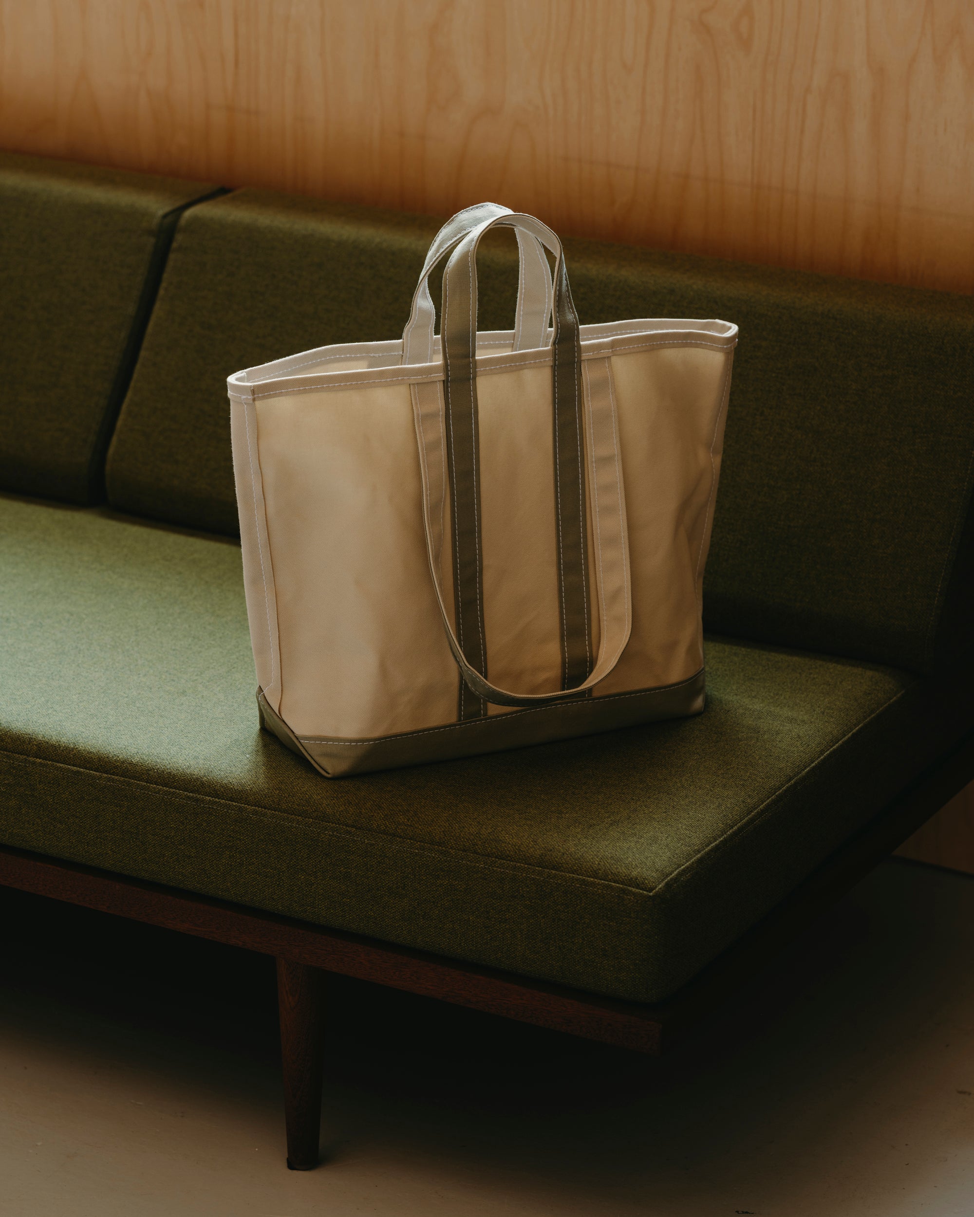 Market Tote – Light Beige/Light Olive