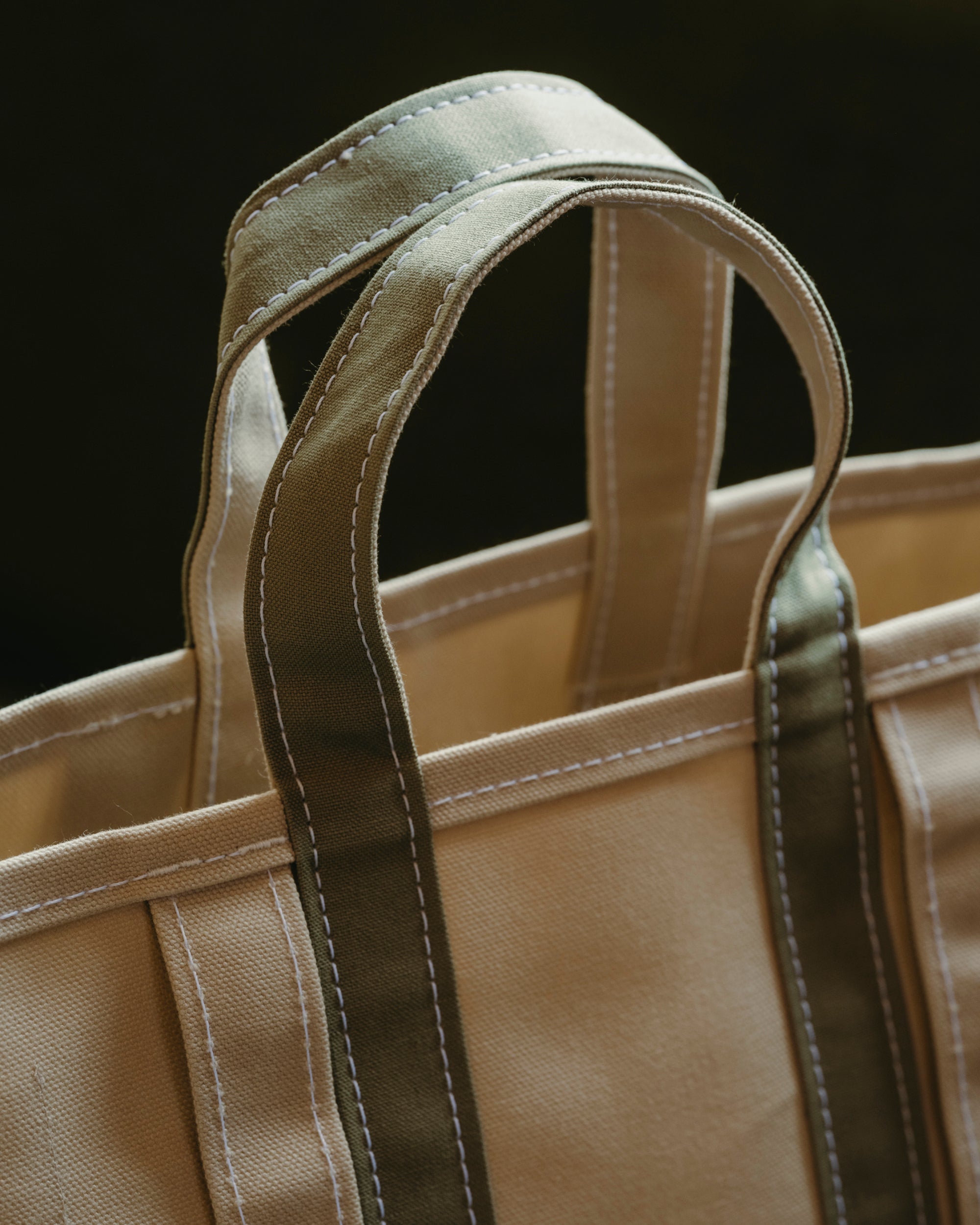 Market Tote – Light Beige/Light Olive