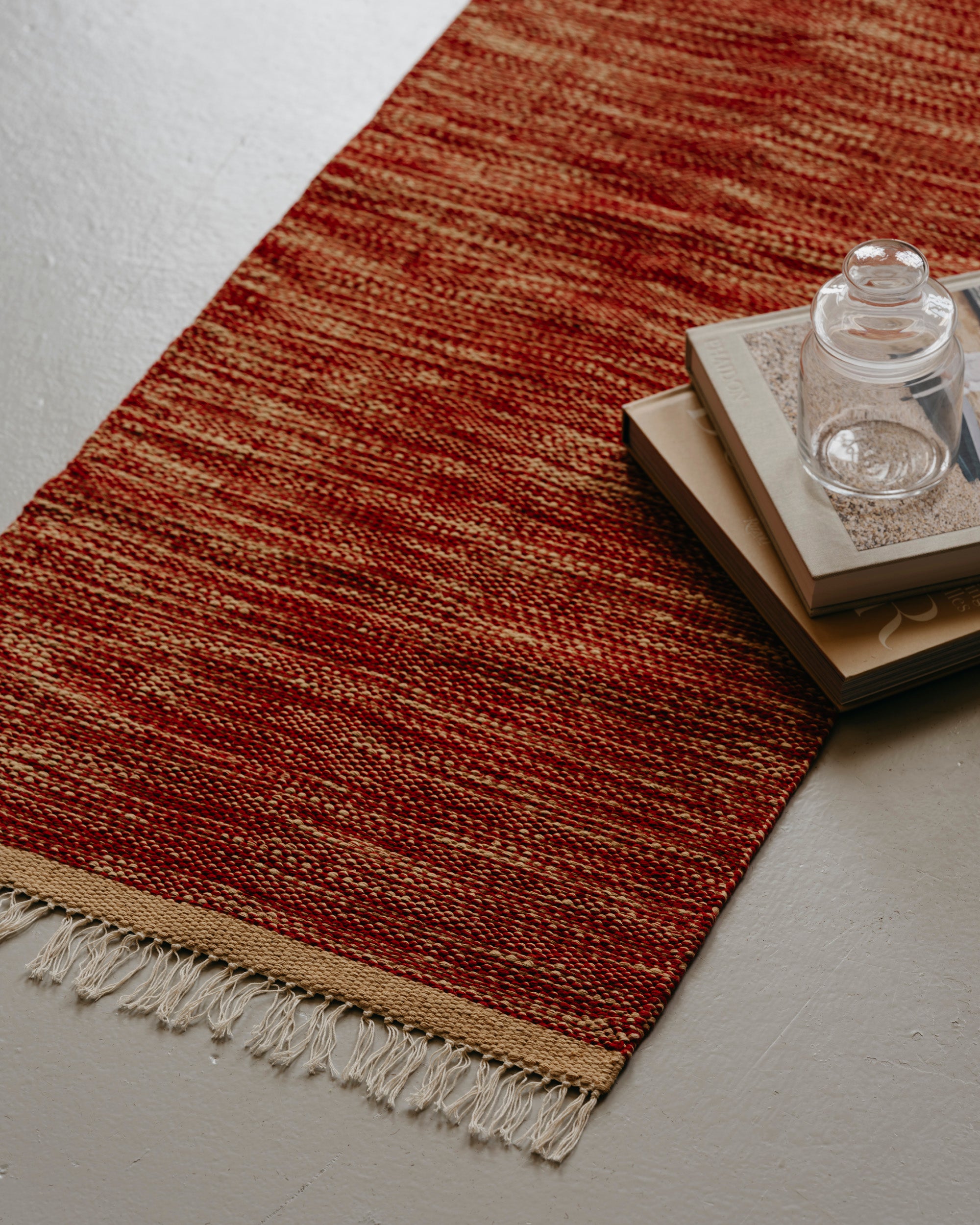 Multicoloured Weave Bathmat / Medium / Red-Gold
