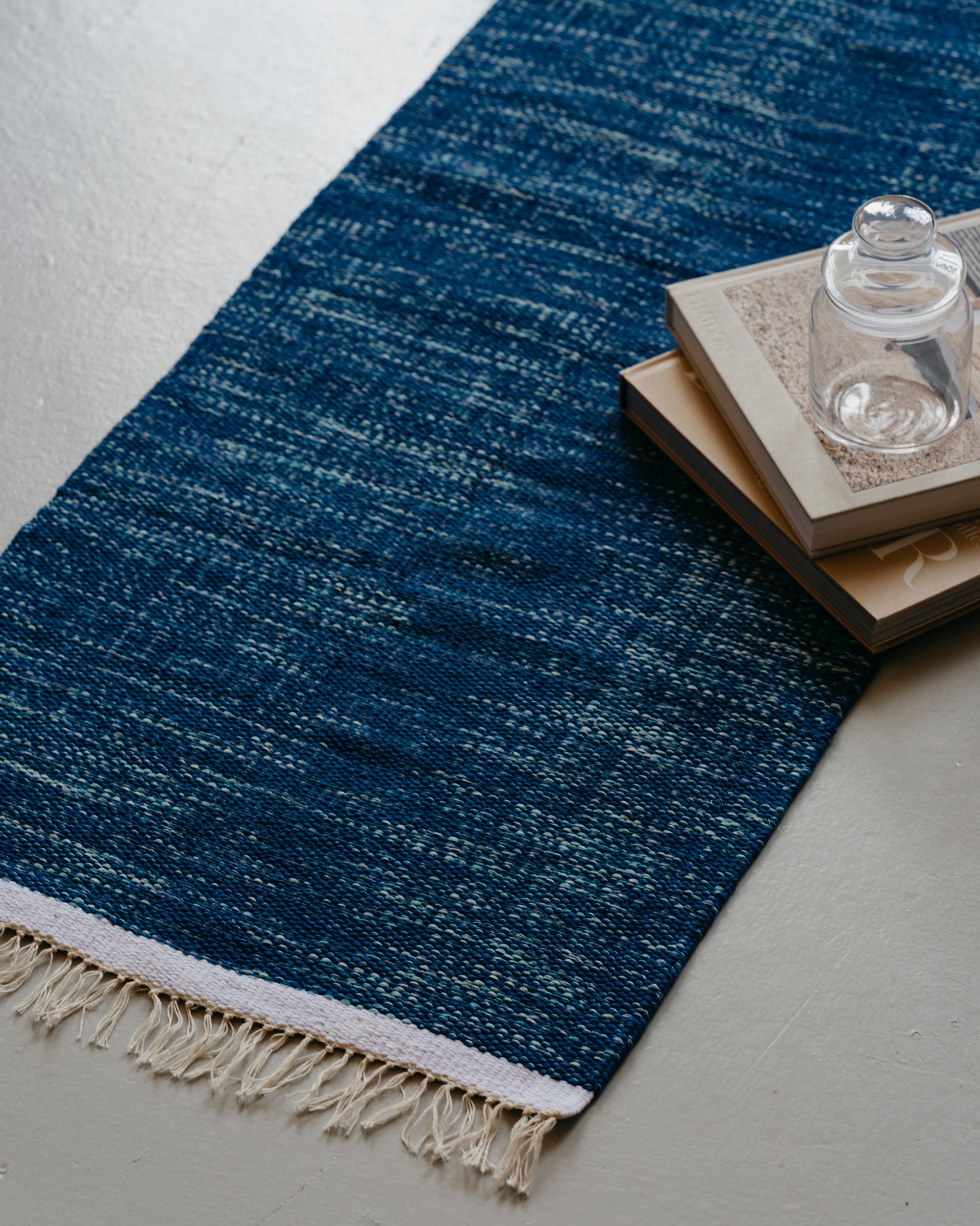 Multicoloured Weave Bathmat / Medium / Blue-Seafoam Green