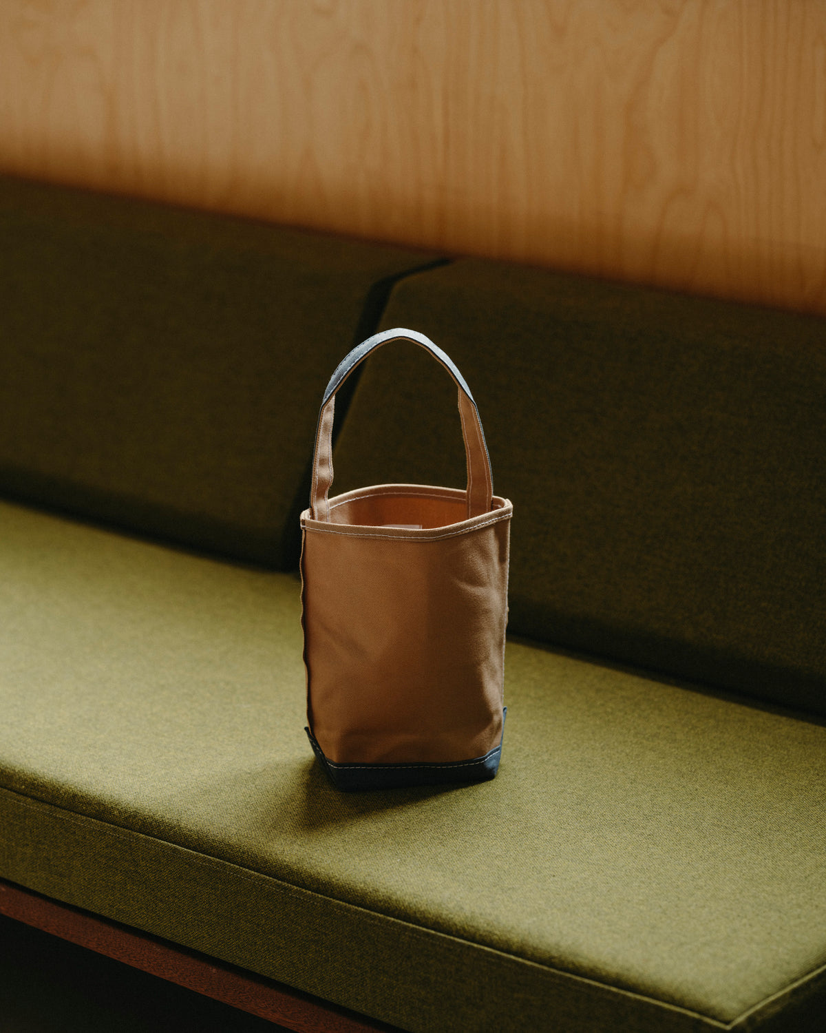 Mini Baguette Tote – Grey/Slate Blue