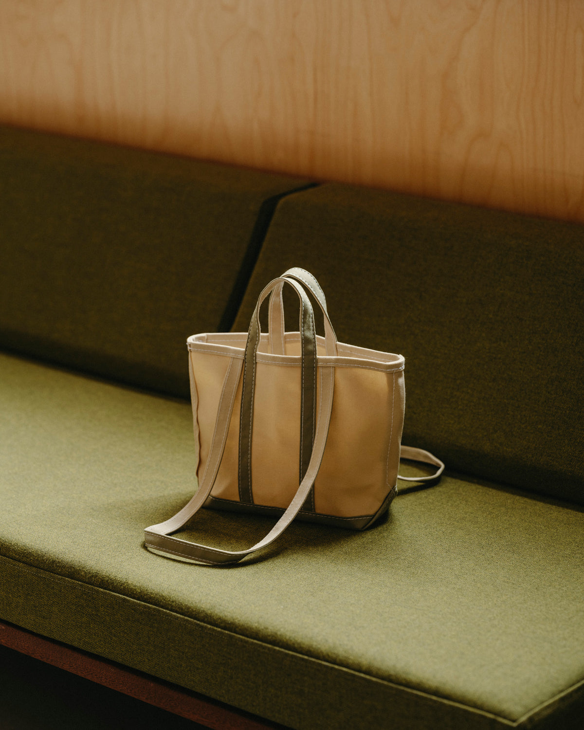 Mini Market Tote – Light Beige/Light Olive