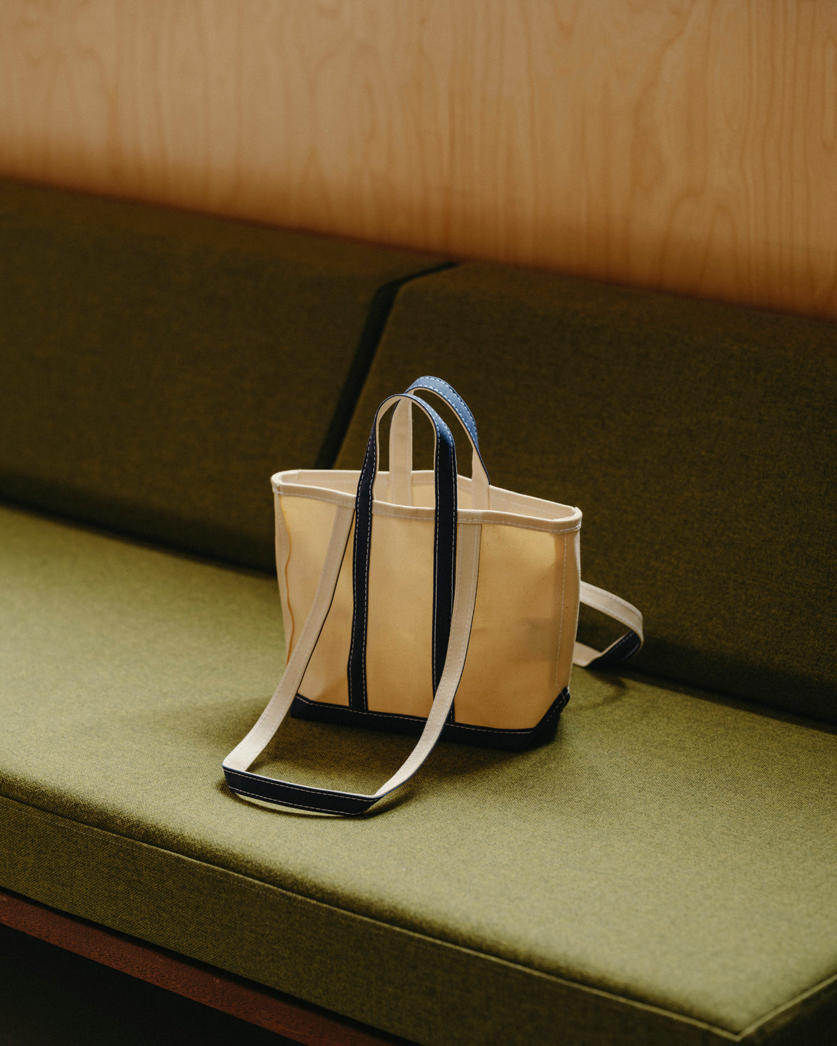 Mini Market Tote – Natural/Navy