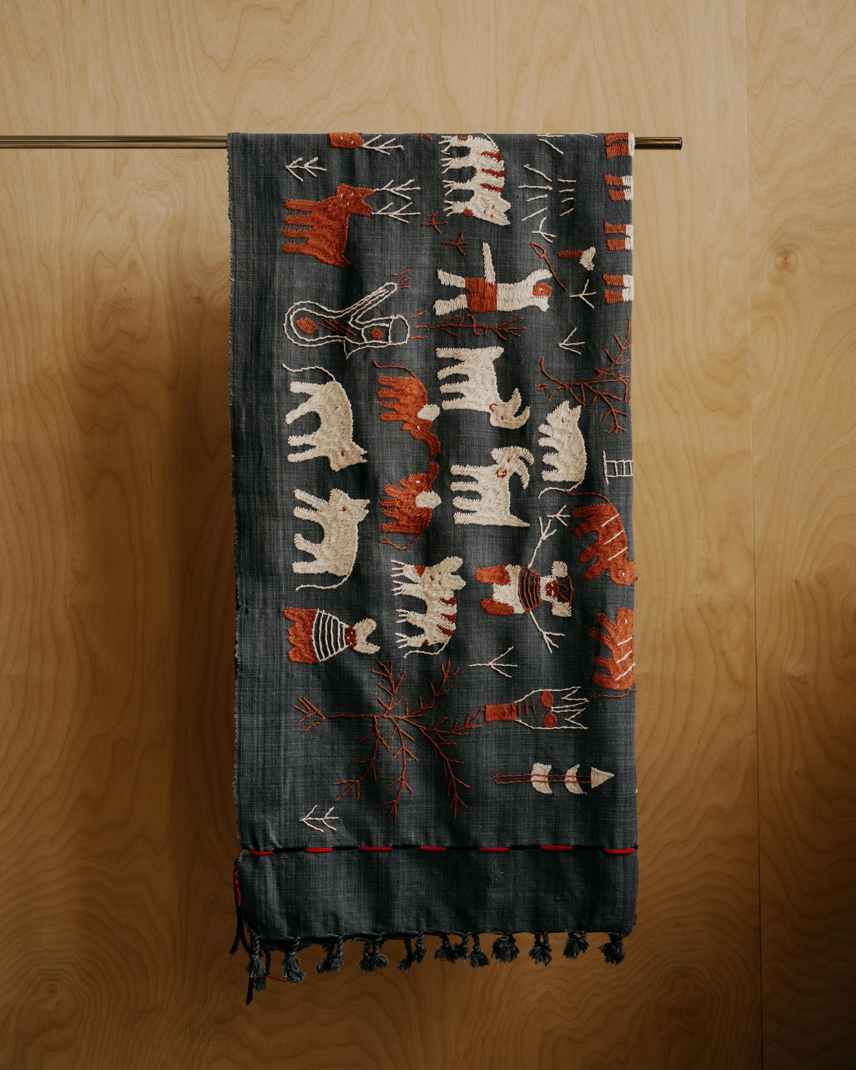 Naga Embroidered Throw #8