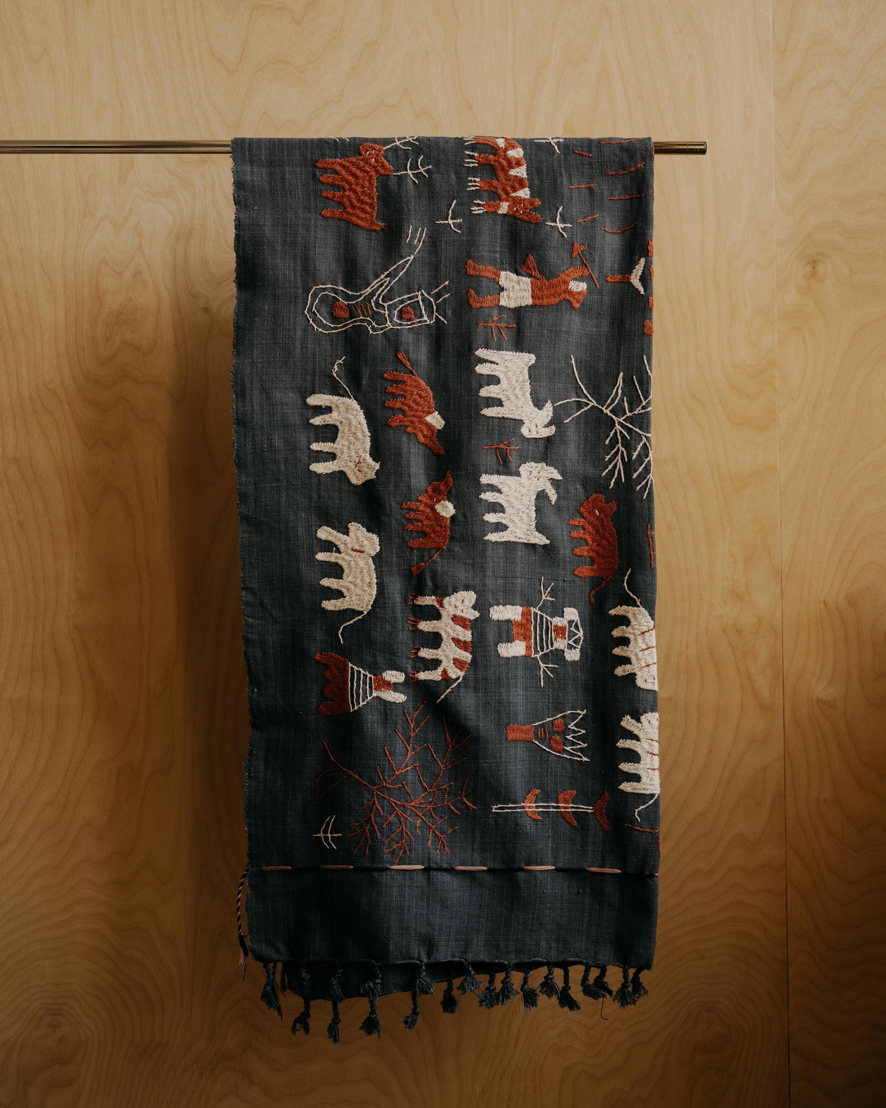Naga Embroidered Throw #5
