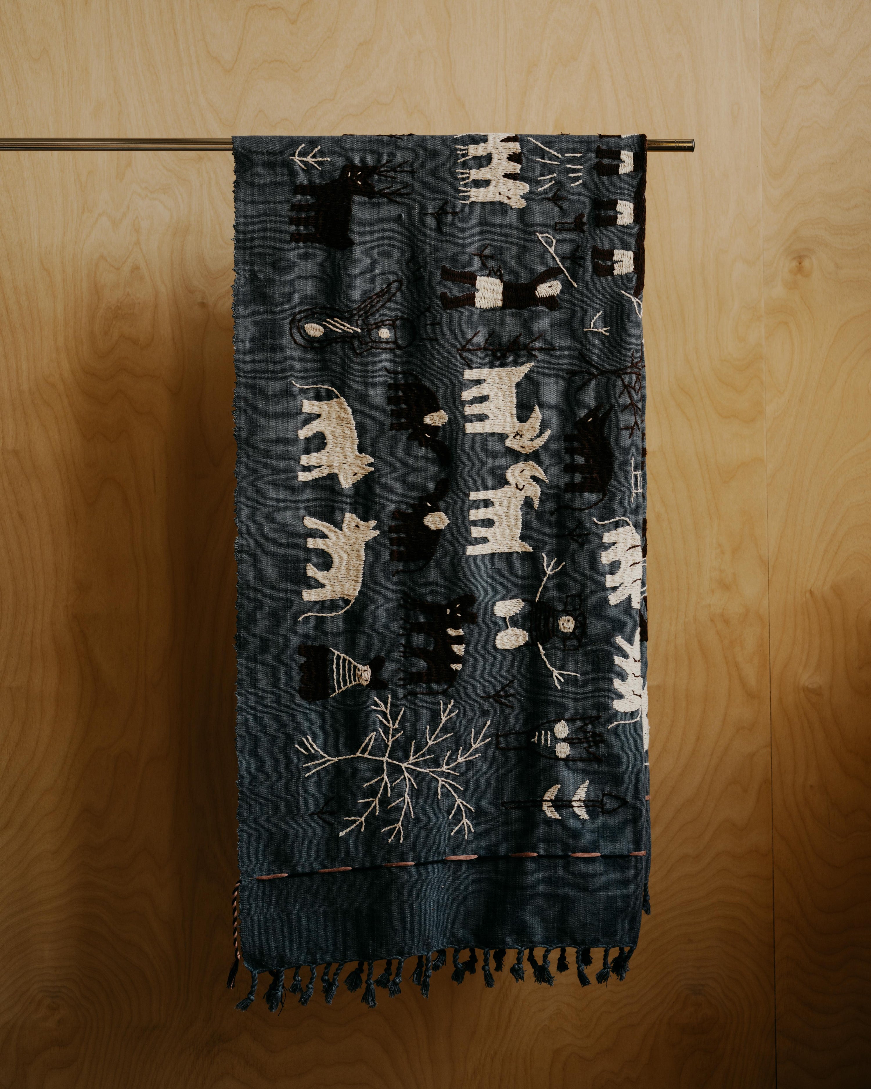Naga Embroidered Throw #7