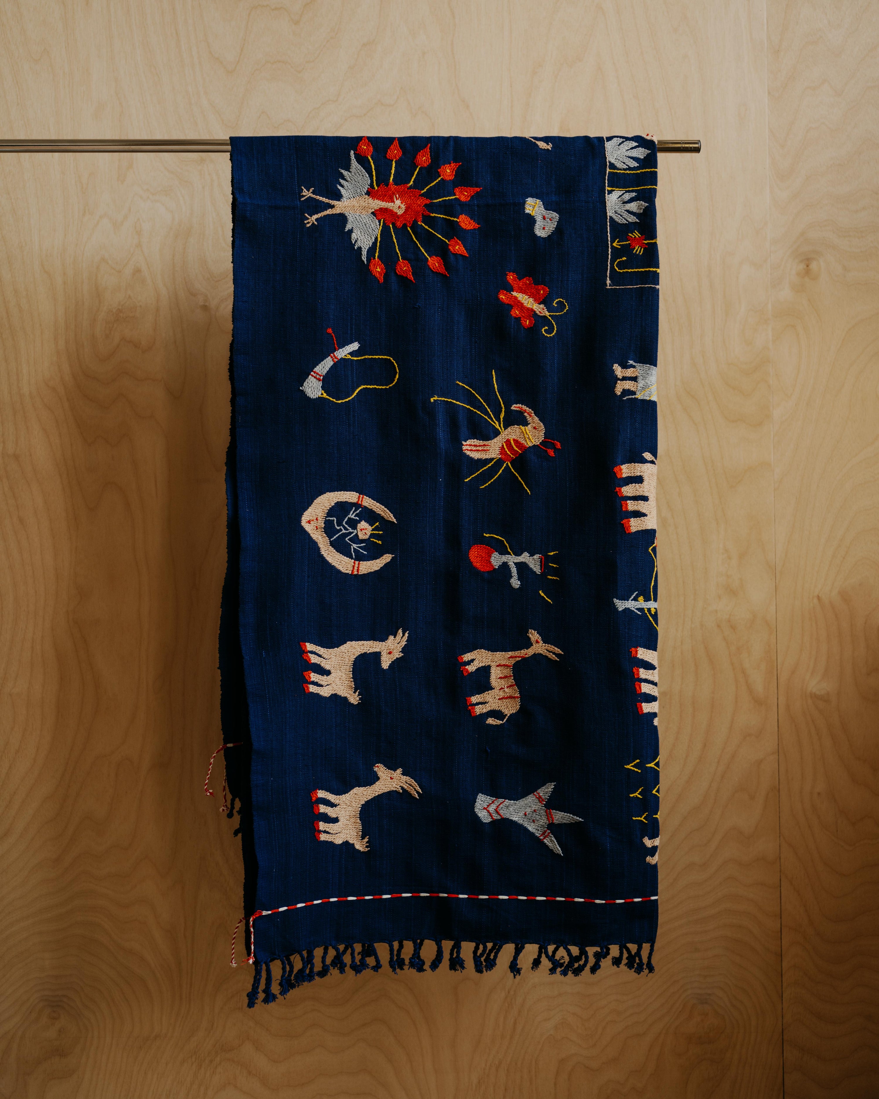 Naga Embroidered Throw #1