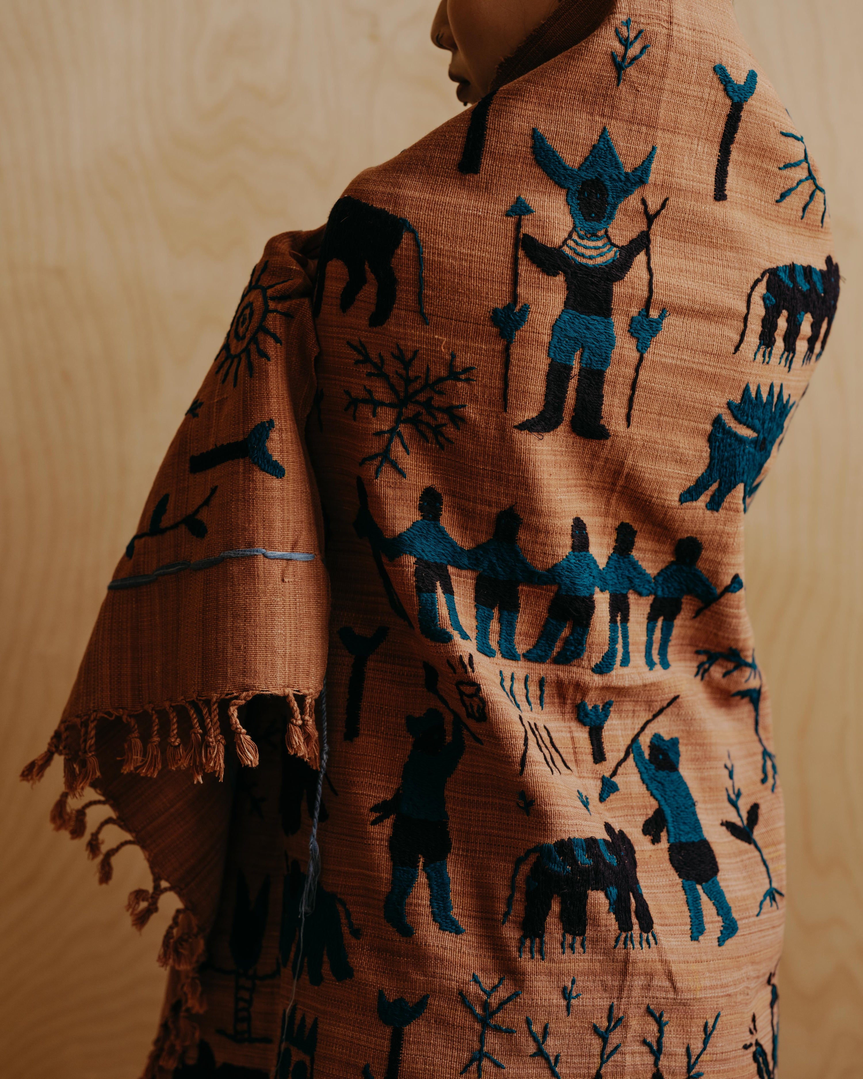 Naga Embroidered Throw #4