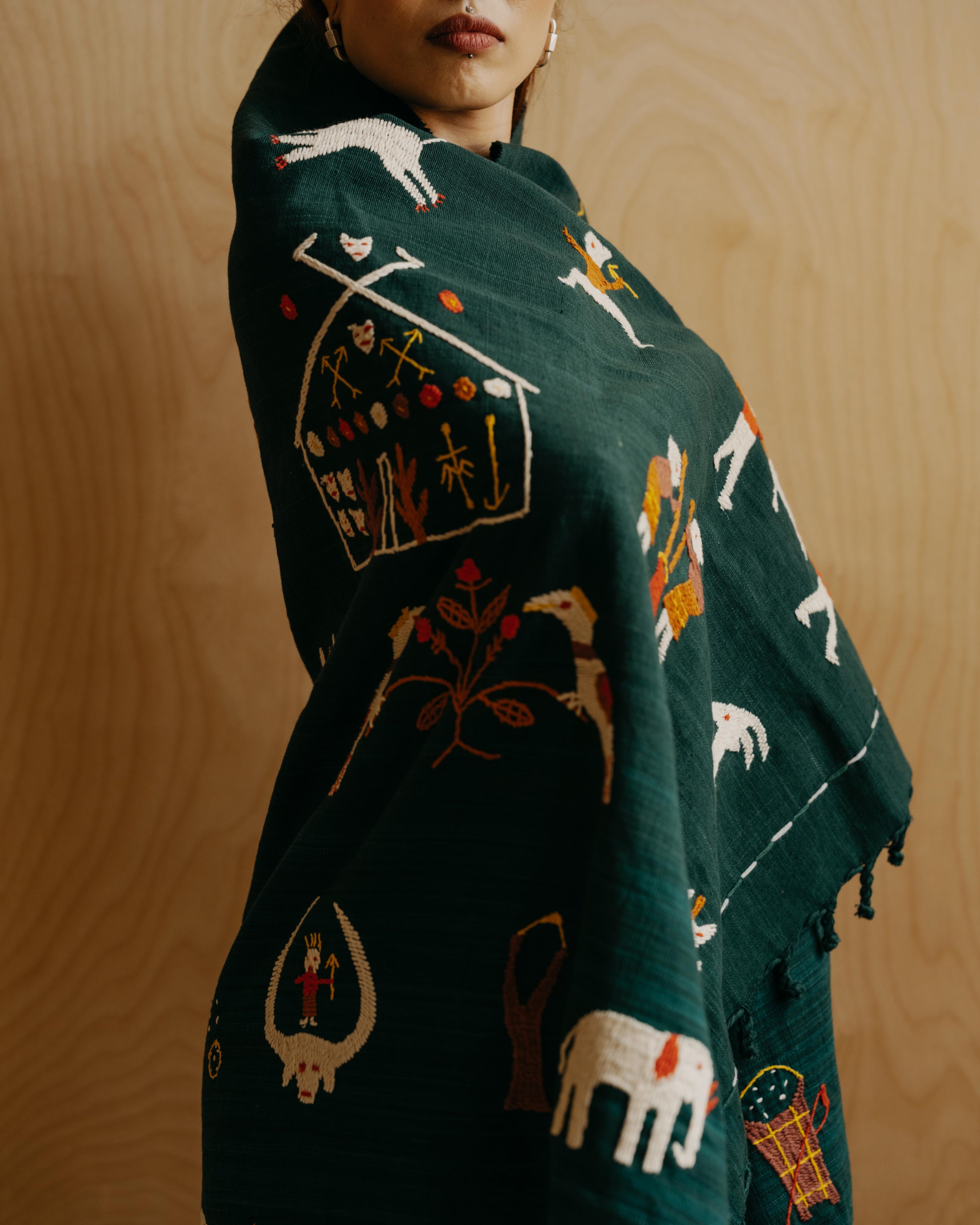 Naga Embroidered Throw #2