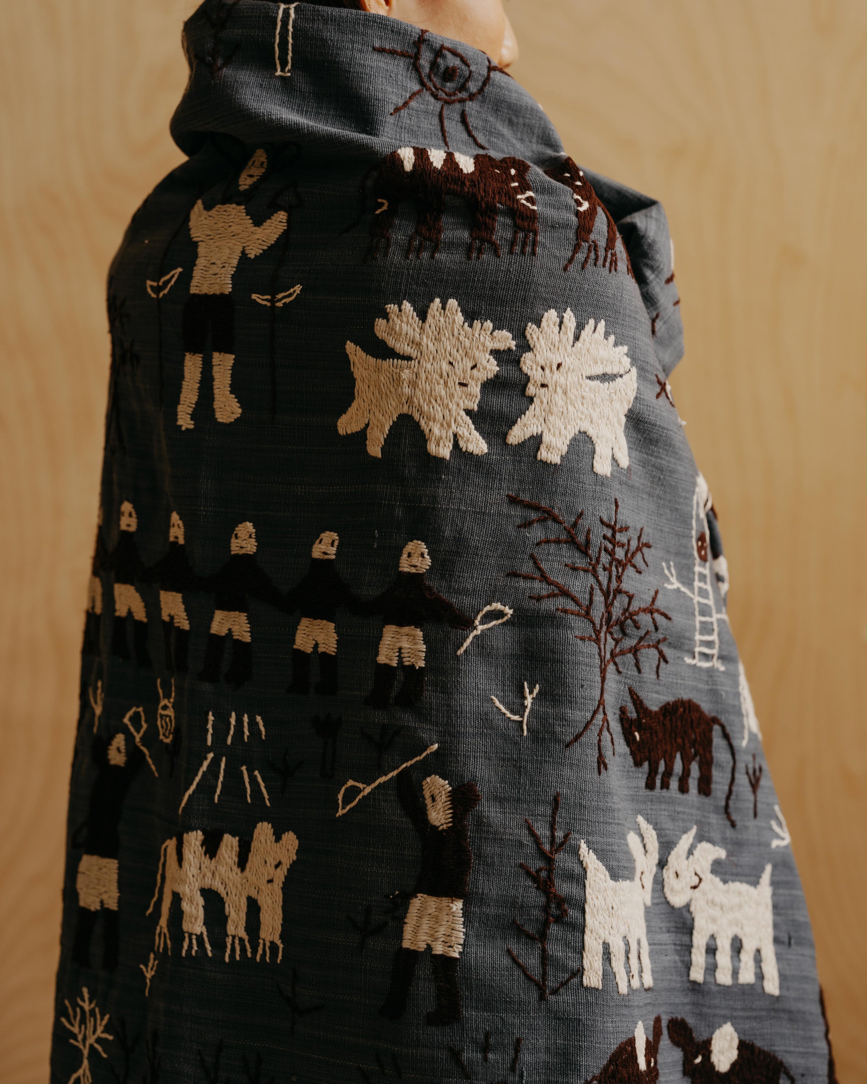 Naga Embroidered Throw #7