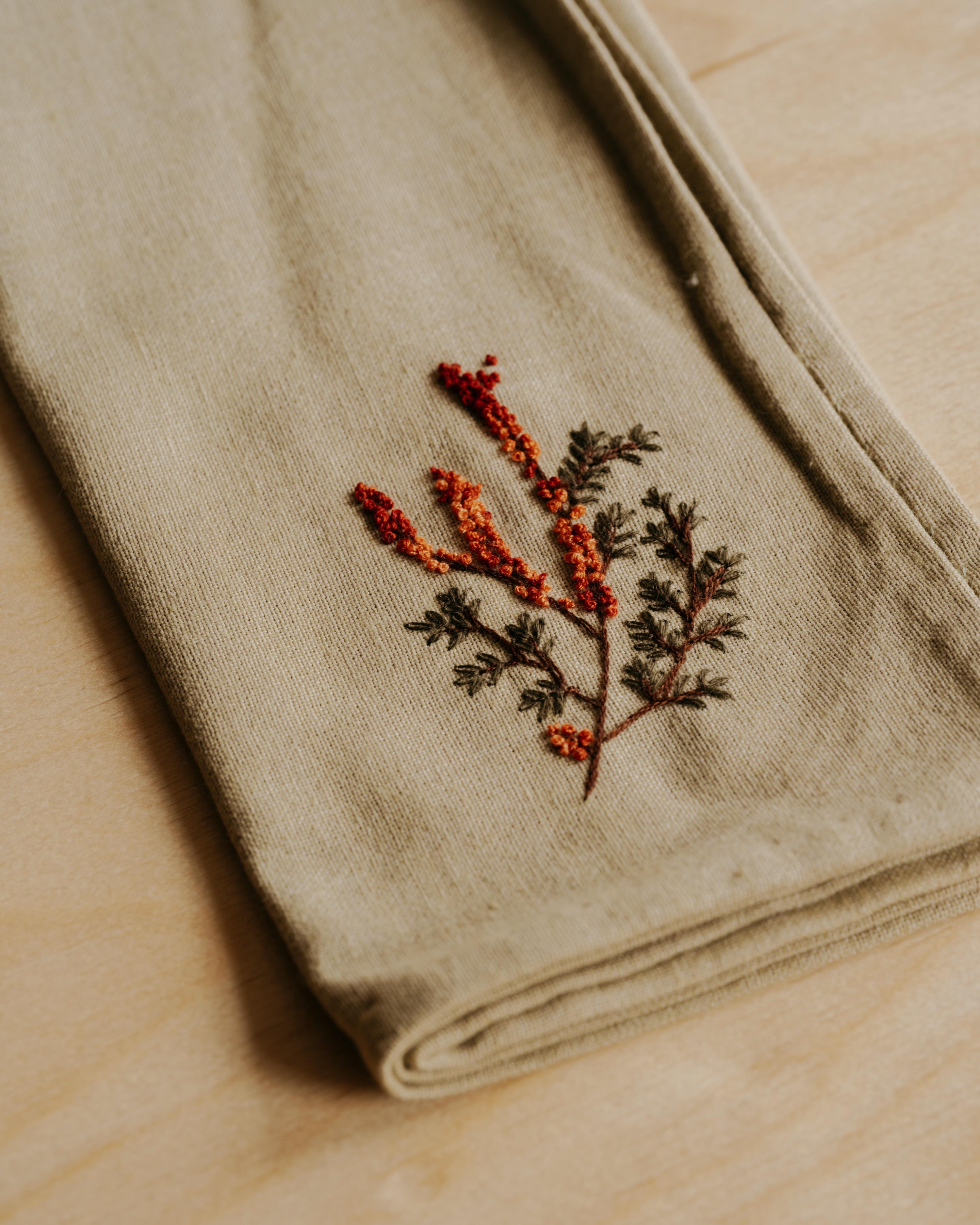Embroidered Napkin / Handkerchief #3