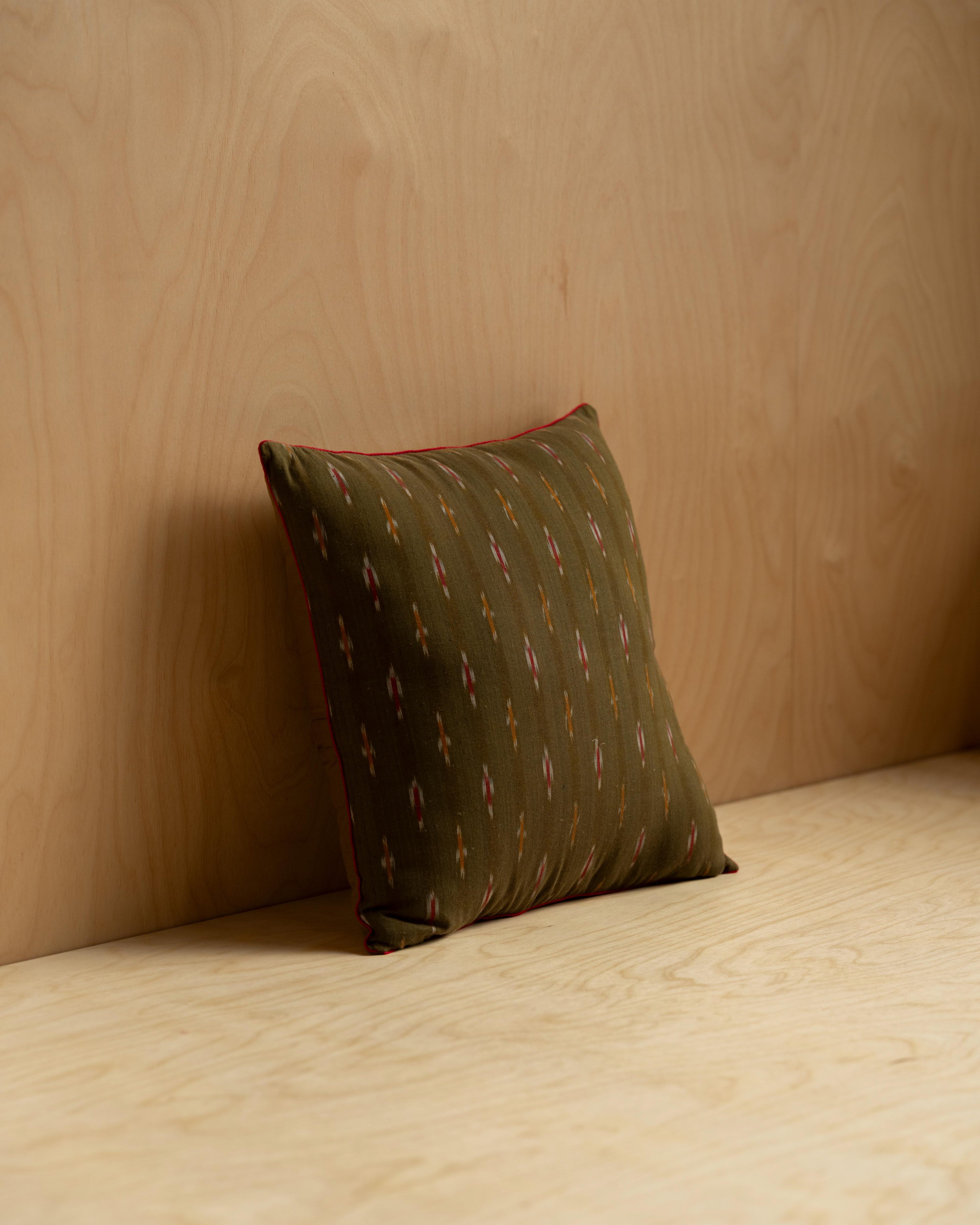Ikat Cushion / Olive